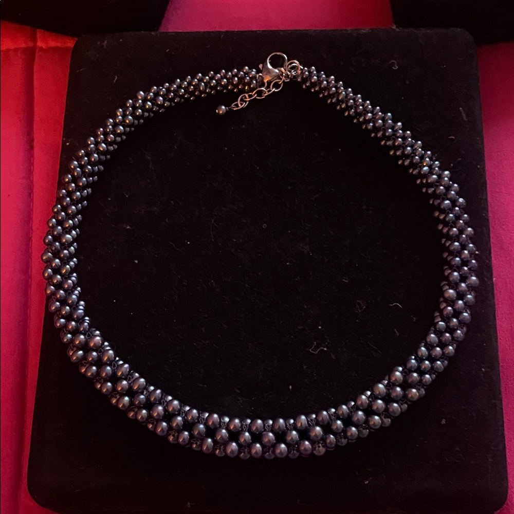 Blue pearl Necklace